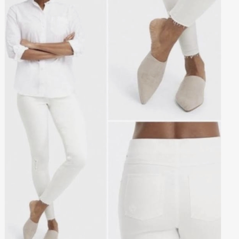 Spanx distressed white skinny stretch jeans plus size 2X NEW!!!